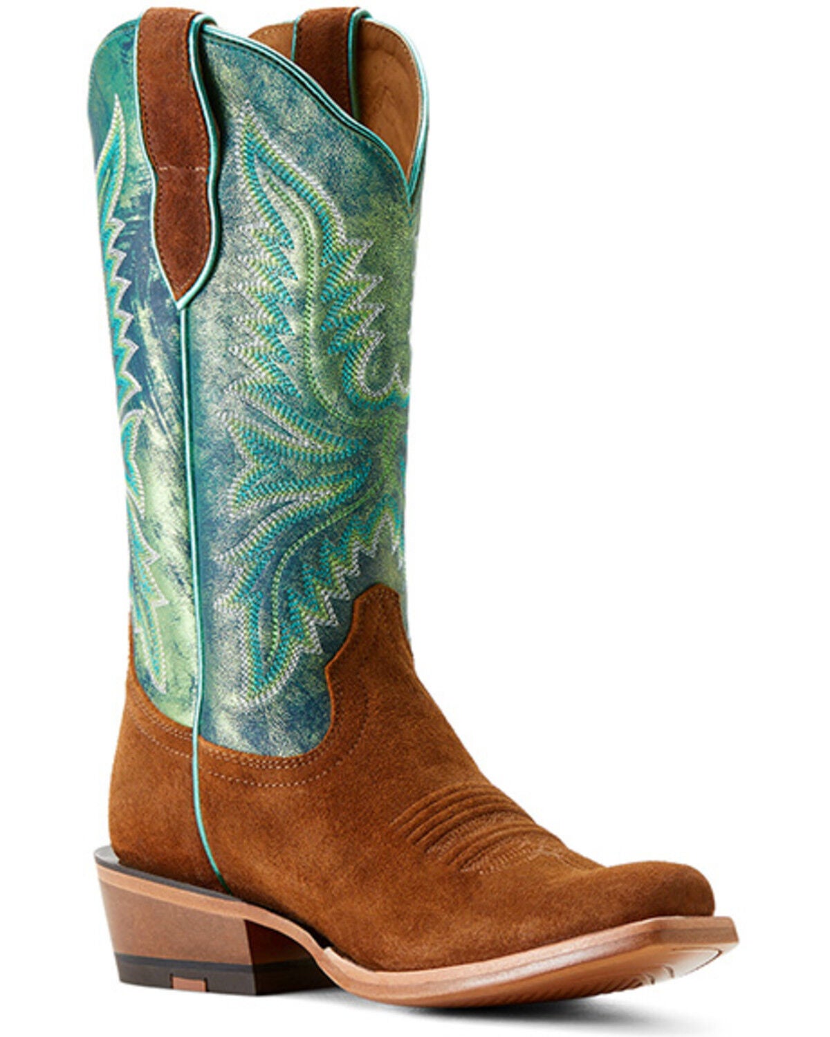 Ariat Women's Futurity Flash Western Boots - Square Toe, Beige, hi-res