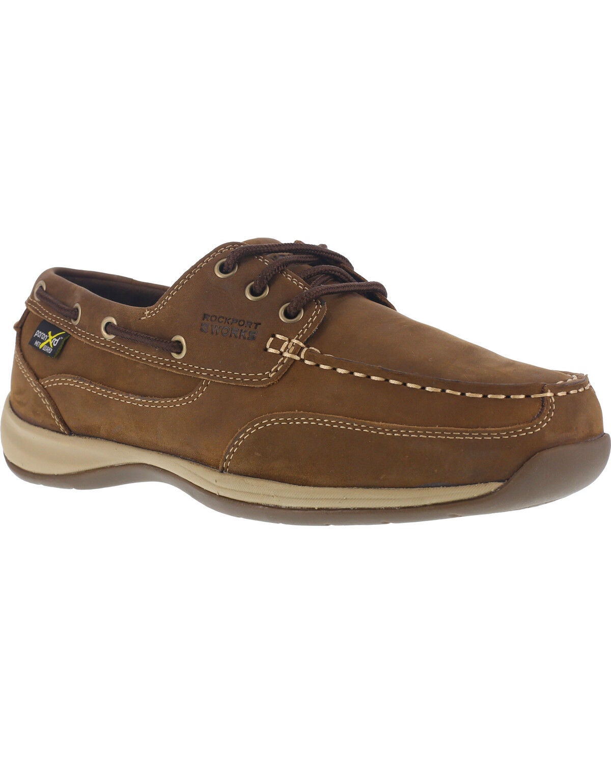 Reebok Women's Sailing Club Met Guard Construction Shoes - Steel Toe, Brown, hi-res