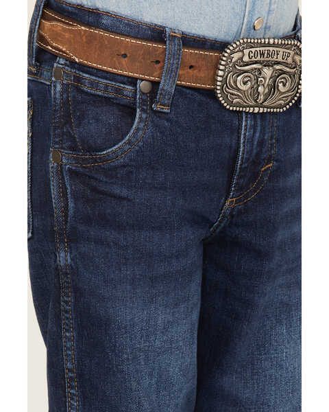 Image #2 - Wrangler Retro Boys' Medium Wash Arvada Relaxed Bootcut Jeans - Toddler & Sizes 4-7, Blue, hi-res