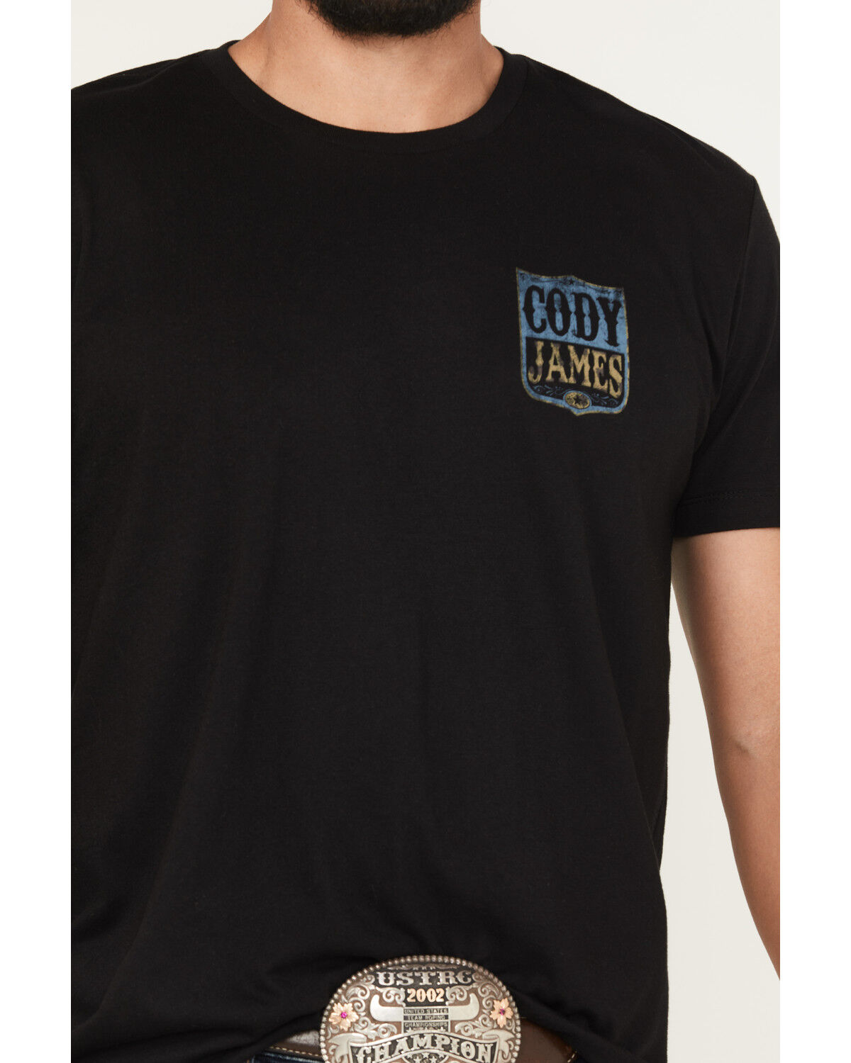 Image #3 - Cody James Men's Vintage Shield Short Sleeve Graphic T-Shirt, Black, hi-res