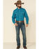 Wrangler 20X Men's Advanced Comfort Plaid Print Long Sleeve Western Shirt , Blue, hi-res