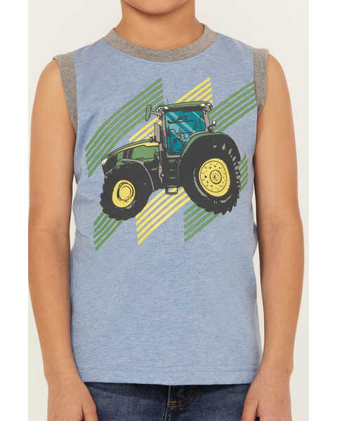 Image #3 - John Deere Boys' Tractor Tank Top, Blue, hi-res
