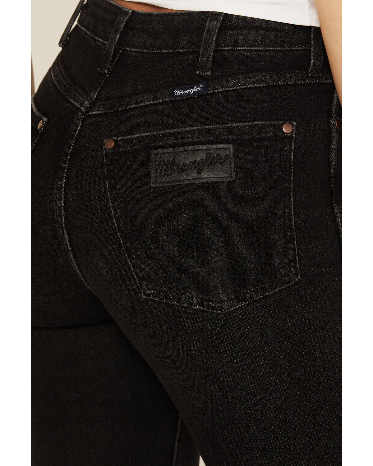 Image #4 - Wrangler Retro Women's Rachel High Rise Bootcut Stretch Denim Jeans, Black, hi-res