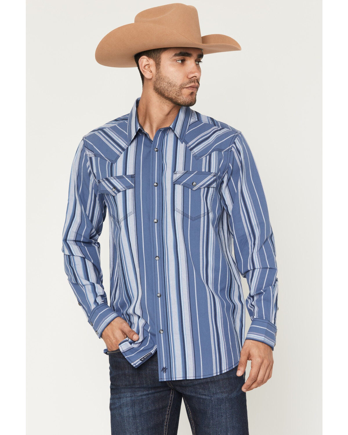 Moonshine Spirit® Men's Bloom Striped Long Sleeve Snap Western Shirt | Sheplers