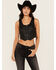 Image #1 - Idyllwind Women's Coated Bustier Button-Down Vest, Black, hi-res