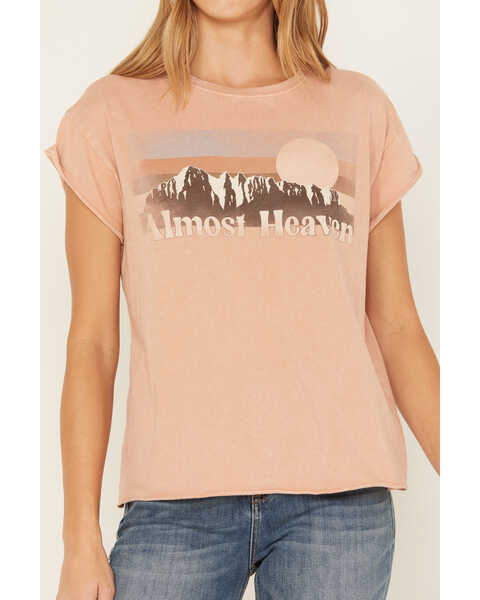 Image #3 - Cleo + Wolf Women's Almost Heaven Graphic Tee, Taupe, hi-res