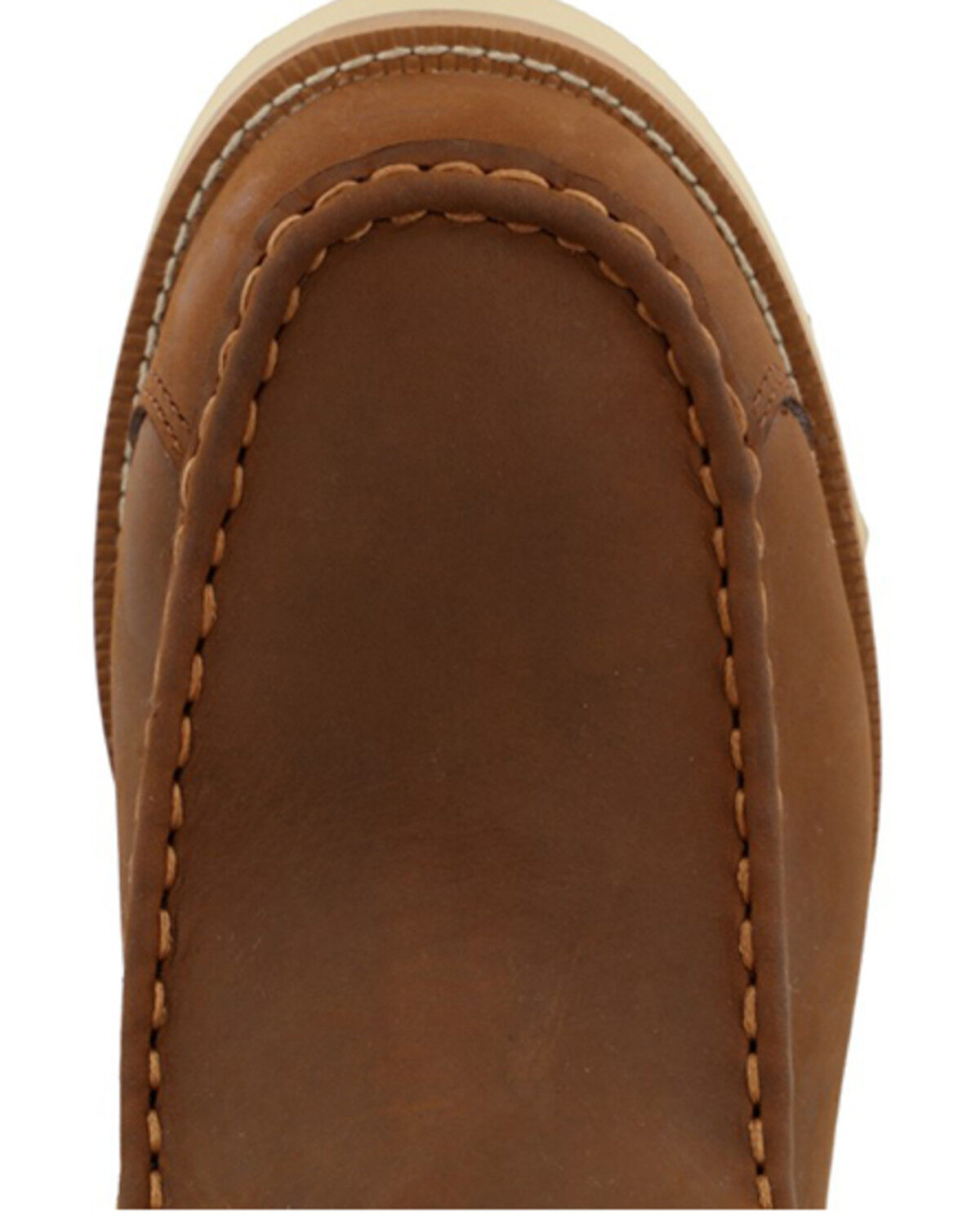 Image #6 - Twisted X Women's Oiled Saddle Lace-Up Shearling Lined Wedge Sole Boots - Moc Toe, Brown, hi-res