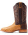 Ariat Men's Broncy Exotic Full Quill Ostrich Western Boots - Broad Square Toe, Brown, hi-res