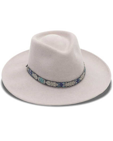 Nikki Beach Women's Wynter Rancher Felt Western Fashion Hat , Brown, hi-res
