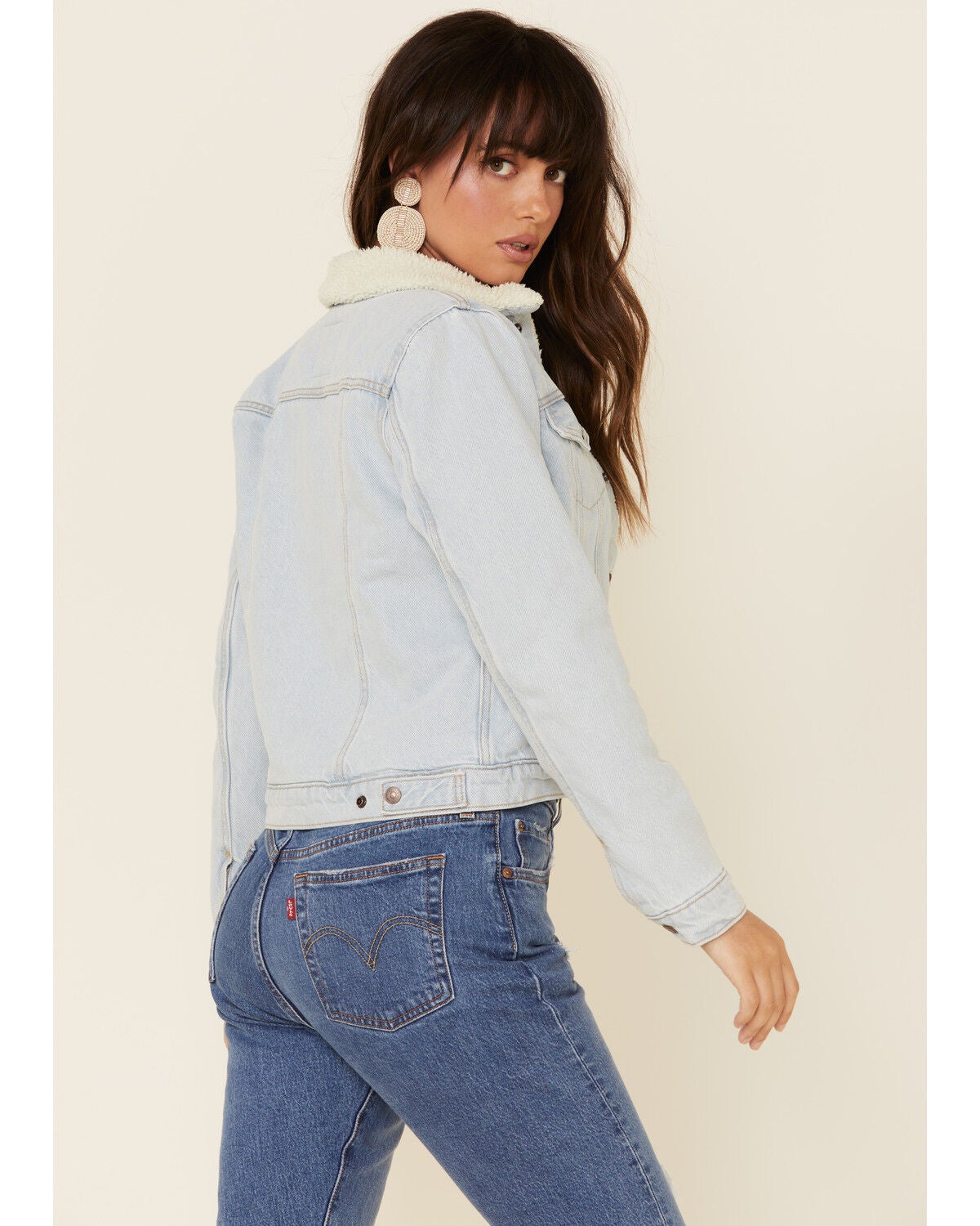 light blue sherpa jacket