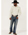 Blue Ranchwear Men's Yarn-Dye Plaid Print Long Sleeve Snap Western Shirt , Tan, hi-res