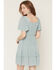 Image #4 - Wild Moss Women's Crochet Inset Short Sleeve Mini Dress, Aqua, hi-res