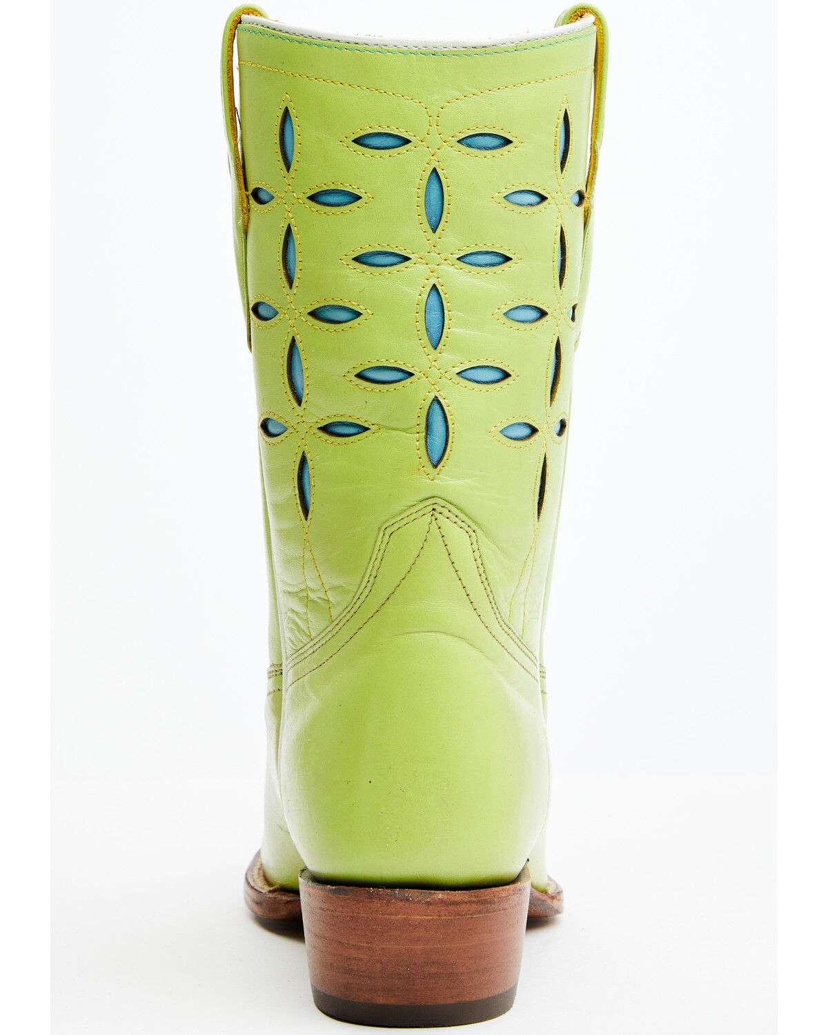 Image #5 - Planet Cowboy Women's Pee-Wee Ah Limon Leather Western Boot - Snip Toe, Green, hi-res
