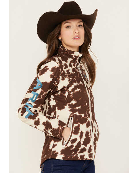 Image #1 - Ariat Women's Pony Print New Team Softshell Jacket, Multi, hi-res
