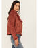 Rock & Roll Denim Women's Faux Suede Jacket , Rust Copper, hi-res