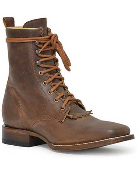 Image #1 - Roper Men's Roper Lacer Lace-Up Casual Boots - Square Toe , Brown, hi-res
