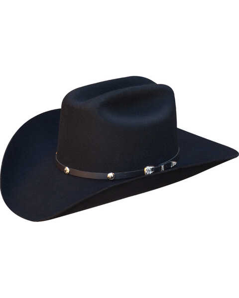 Image #1 - Silverado Ike Felt Cowboy Hat  , Black, hi-res