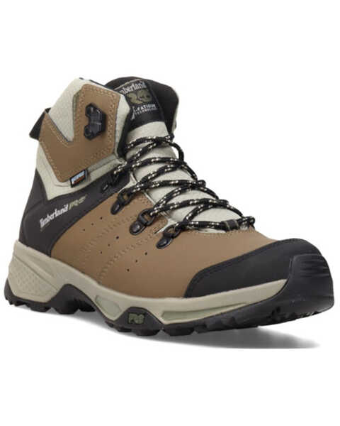 Image #1 - Timberland Men's Switchback Waterproof Lace-Up Hiking Work Boots - Soft Round Toe , Brown, hi-res