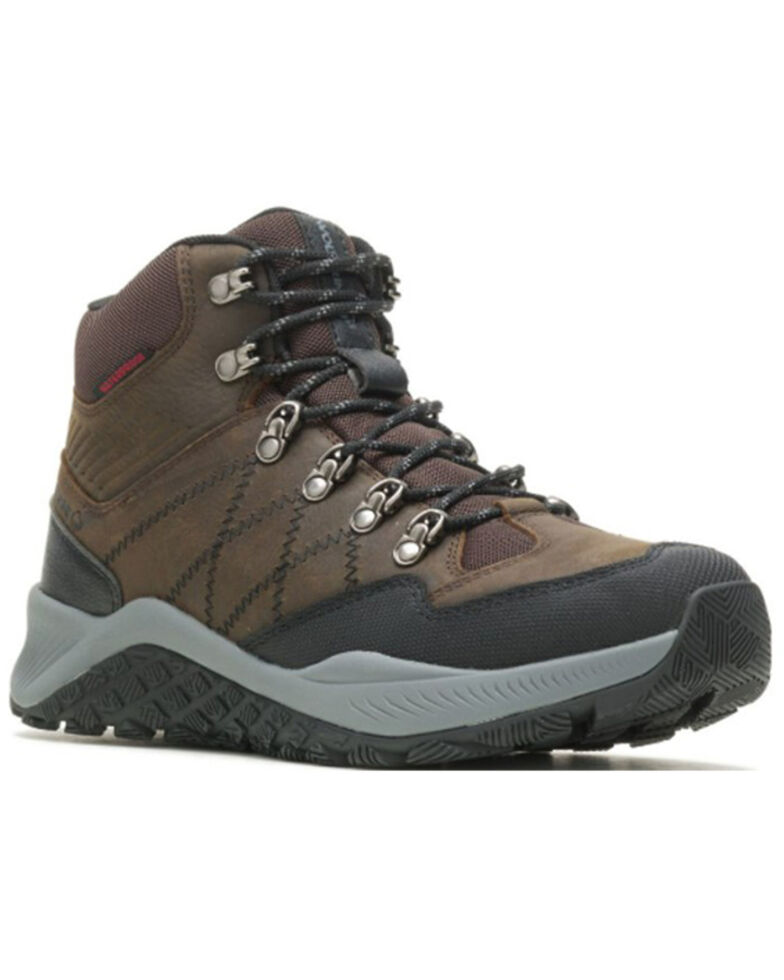 Wolverine Men's Luton Lace-Up Waterproof Work Hiking Boots - Round Toe , Brown, hi-res