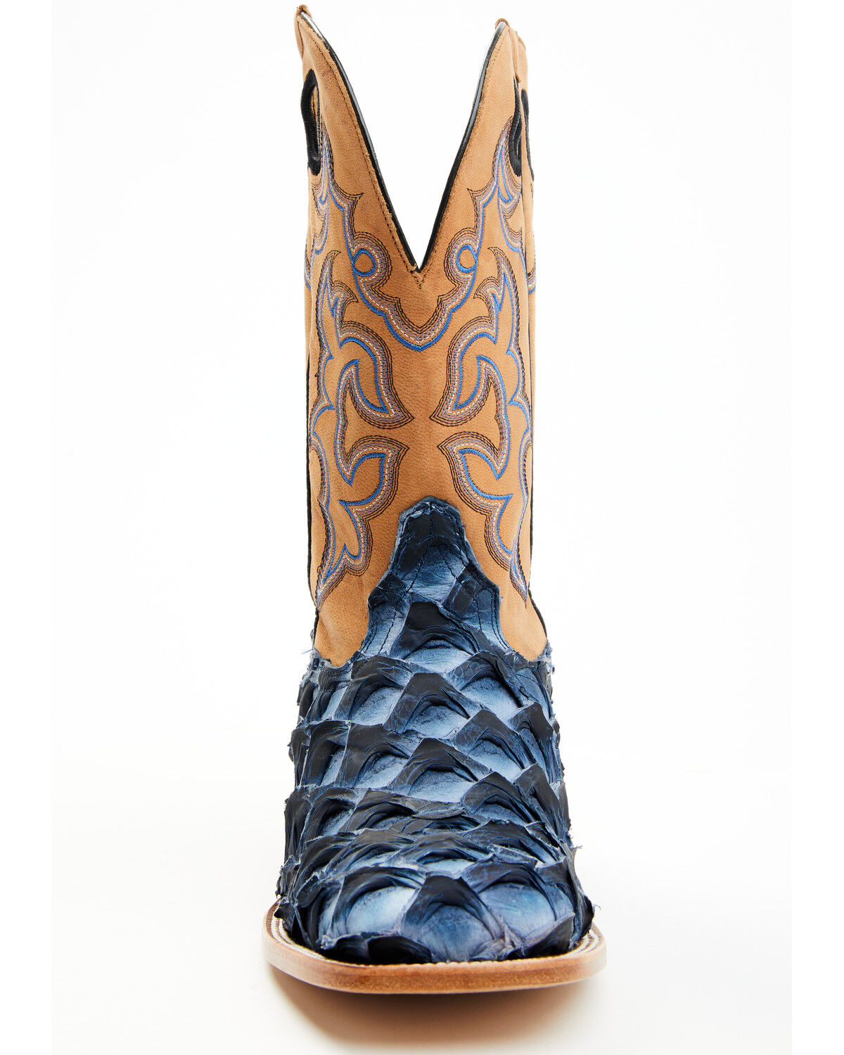 Image #4 - Cody James Men's Exotic Pirarucu Western Boots - Broad Square Toe, Blue, hi-res