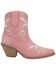 Image #2 - Dingo Women's Floral Western Booties - Snip Toe, Pink, hi-res