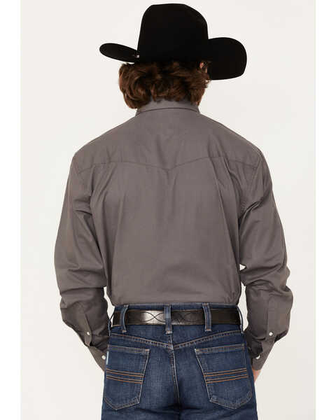 Image #4 - Resistol Men's Jax Solid Button Down Western Shirt , Dark Grey, hi-res