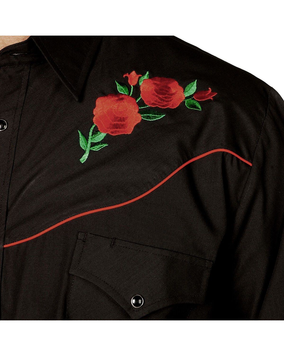 Ely Walker Men's Solid Embroidered Rose 