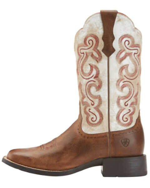 Ariat Women's Quickdraw Western Boots - Square Toe, Brown, hi-res
