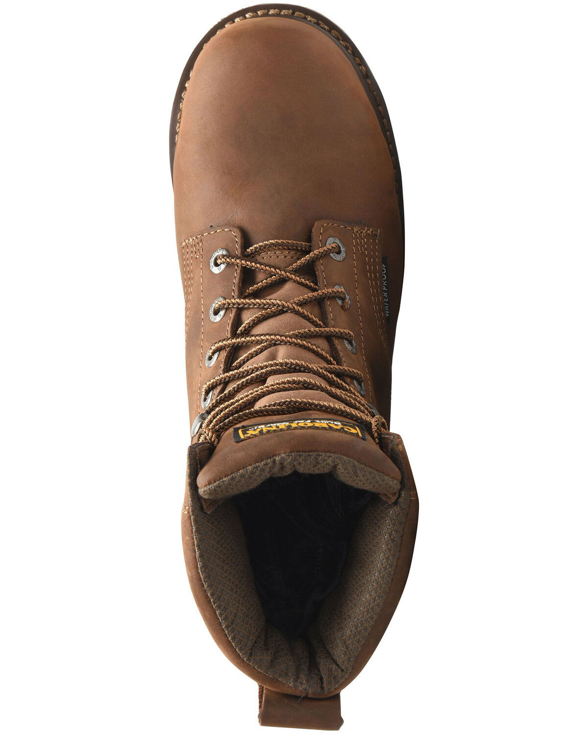 Image #5 - Carolina Men's Installer Waterproof Work Boots - Soft Toe, Brown, hi-res