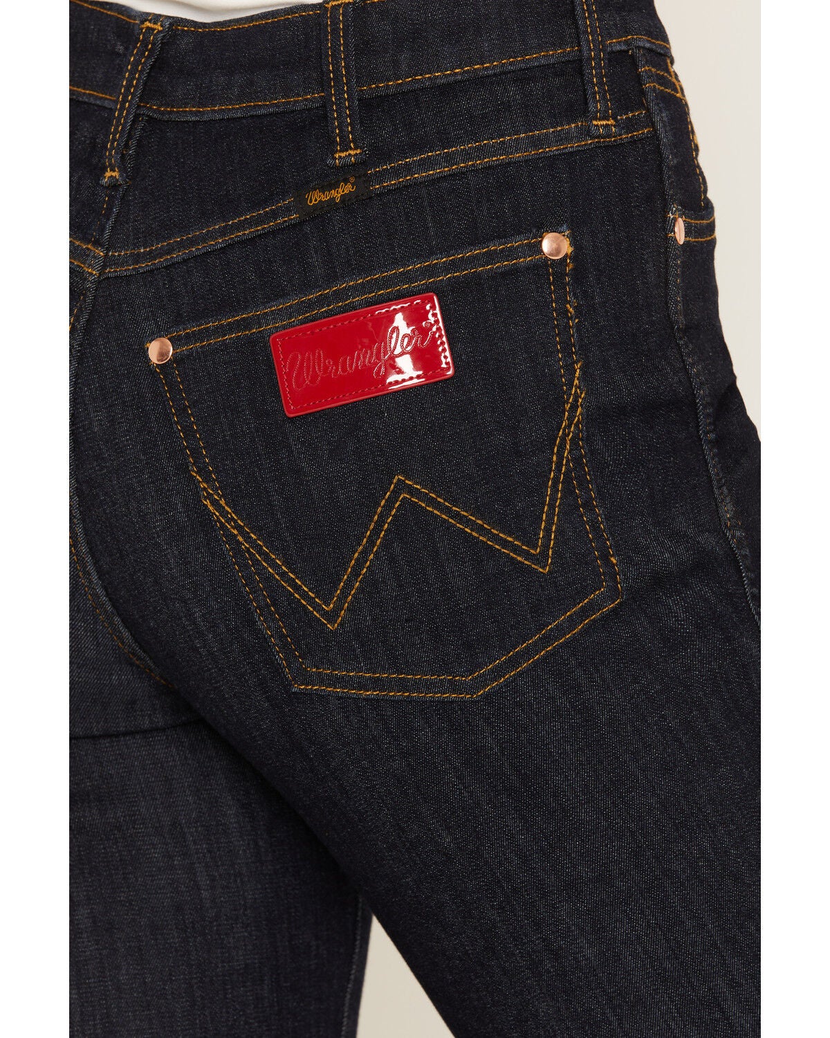 Image #4 - Wrangler X Lainey Wilson Women's Dark Wash High Rise Flare Stretch Denim Jeans, Dark Wash, hi-res