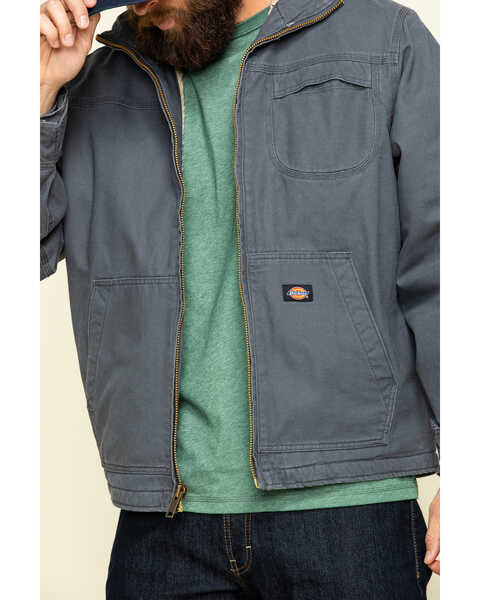 Image #4 - Dickies Hooded Sherpa Lined Work Jacket, Charcoal, hi-res
