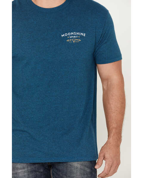 Image #3 - Moonshine Spirit Men's Mountain Logo Graphic T-Shirt , Teal, hi-res