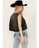 Image #4 - B Blue B Women's Cropped Rhinestone Tank Top, Black, hi-res