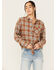 Image #1 - Cleo + Wolf Women's Aubrey Plaid Print Long Sleeve Button-Down Western Shirt, Chocolate, hi-res