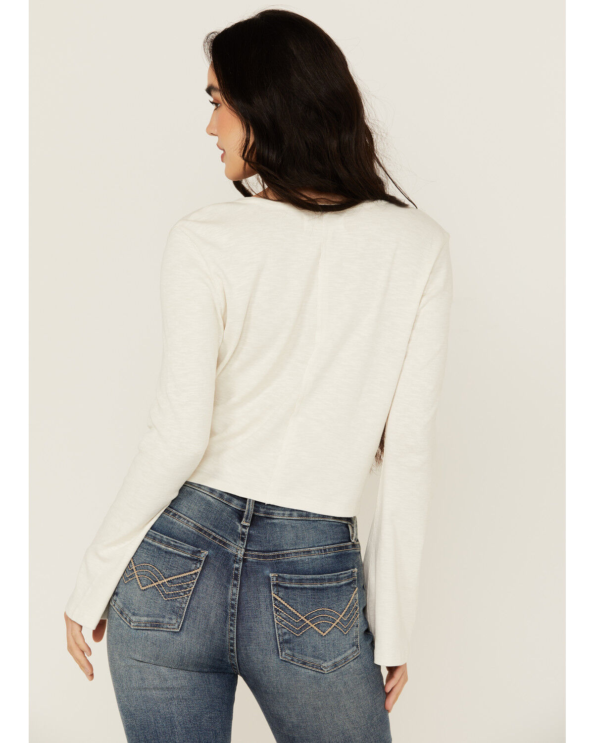 Image #4 - Idyllwind Women's Loma Bell Sleeve Corset Top, Ivory, hi-res