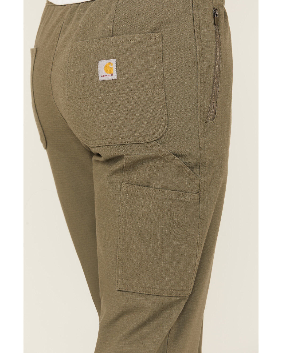 Image #4 - Carhartt Women's Force Relaxed Fit Ripstop Work Pants, Olive, hi-res