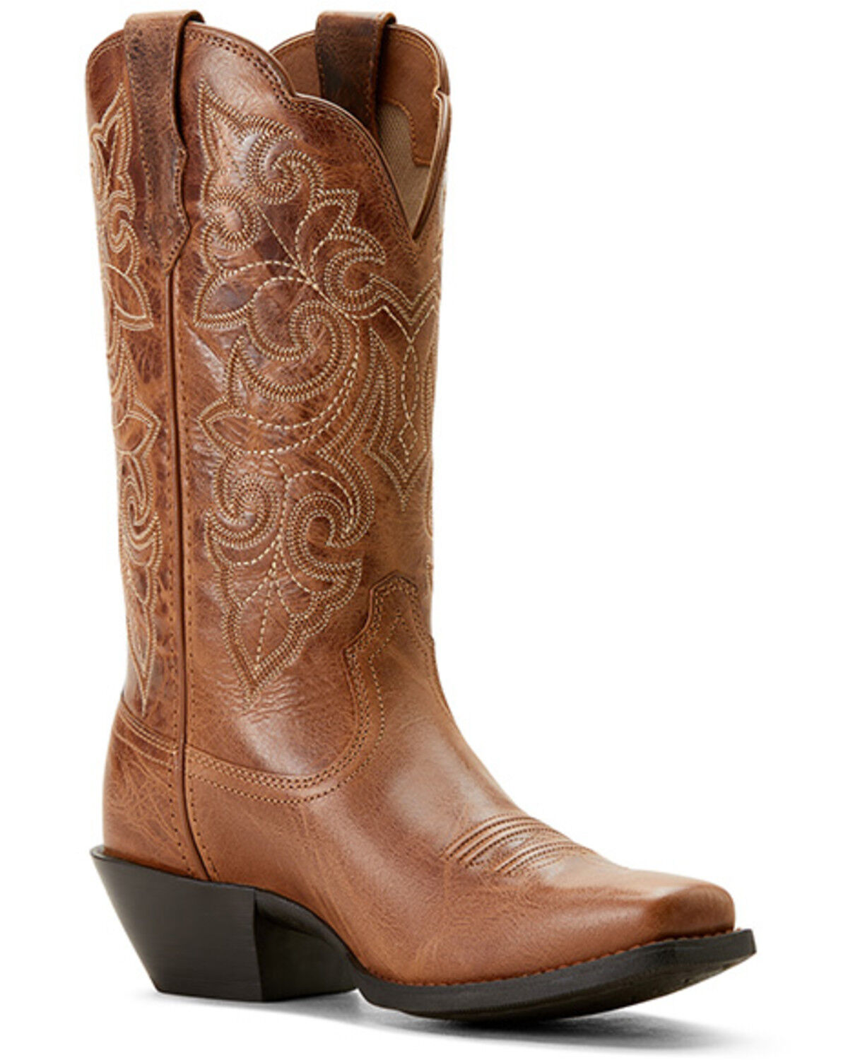 Image #1 - Ariat Women's Round Up Performance Western Boots - Square Toe, Brown, hi-res