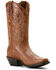 Image #1 - Ariat Women's Round Up Performance Western Boots - Square Toe, Brown, hi-res