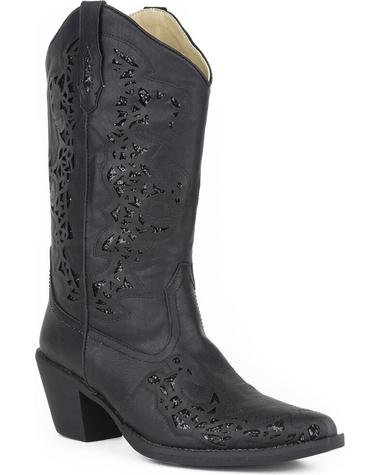 Roper Women's Black Alisa Fashion Boots - Pointed Toe , Black, hi-res