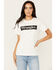Image #1 - Wrangler Women's Block Logo Tee, Off White, hi-res