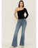 Image #1 - Wrangler Retro Women's Tori Mae Flare Jeans, Blue, hi-res