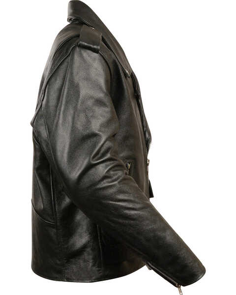 Image #2 - Milwaukee Leather Men's Classic Police Style M/C Jacket - Big 5X , Black, hi-res