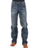 Image #1 - Tin Haul Men's Regular Joe Fit Red Deco Stitching Bootcut Jeans, Indigo, hi-res