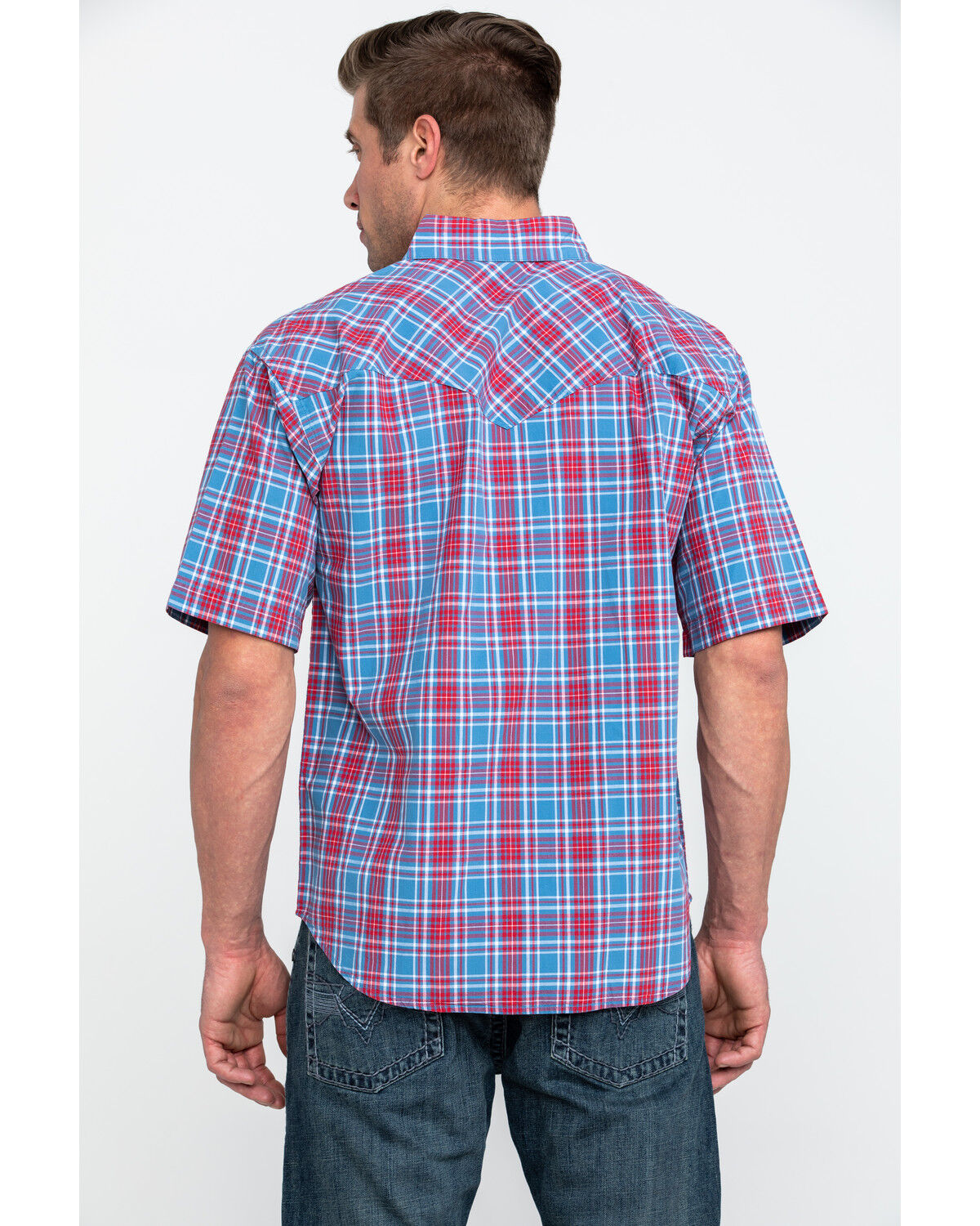 Image #2 - Resistol Men's Yosemite Small Plaid Short Sleeve Western Shirt, , hi-res