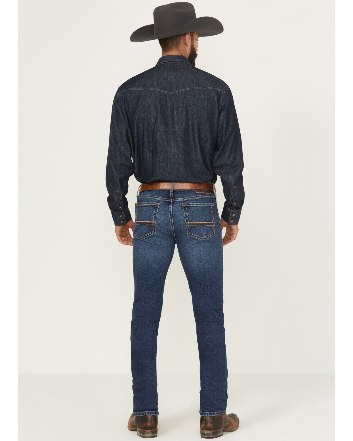 Image #3 - Ariat Men's M8 Kenny Medium Wash Modern Slim Tek Stretch Denim Jeans, Medium Wash, hi-res