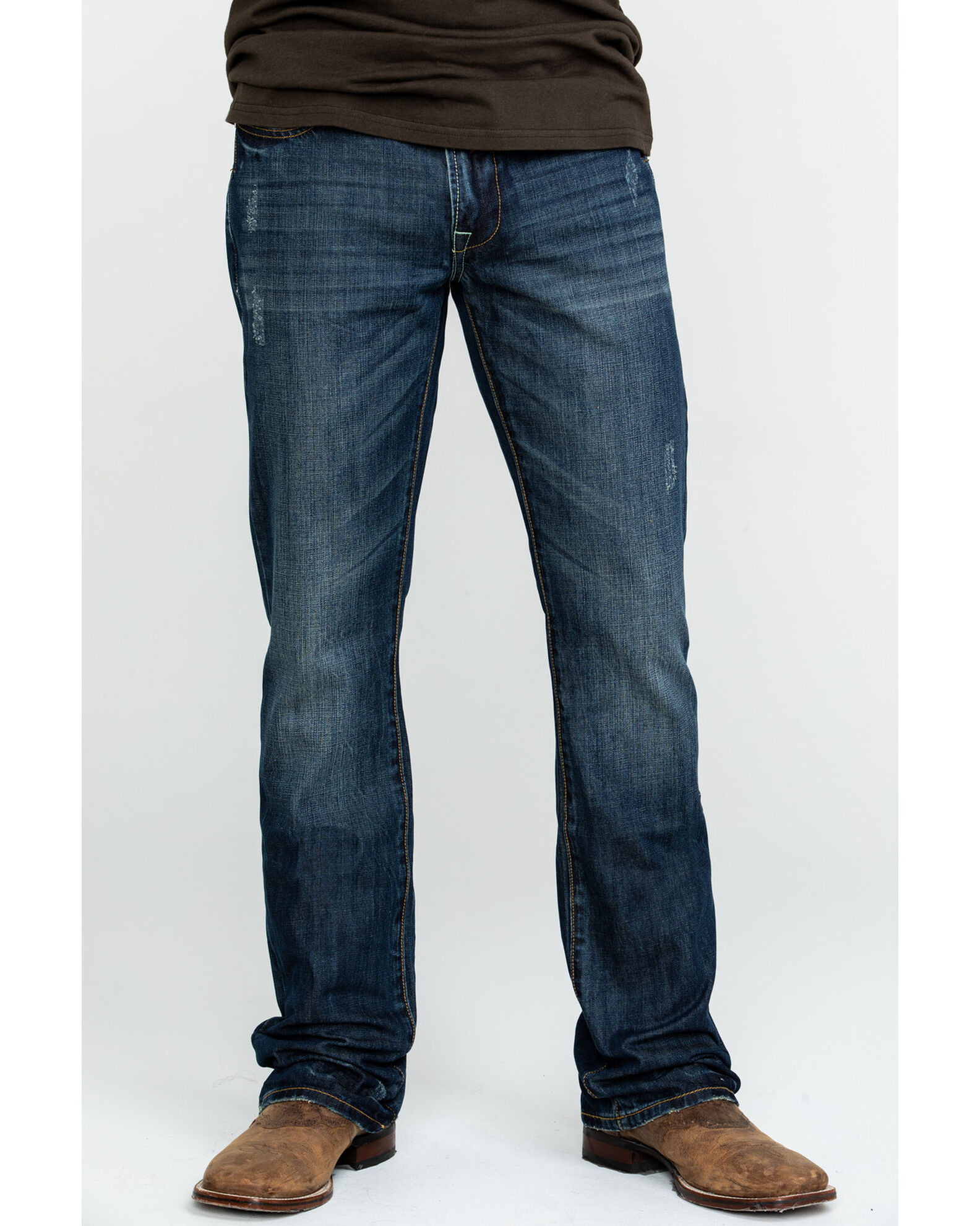 Image #3 - Stetson Rock Fit X Stitched Jeans, Dark Stone, hi-res