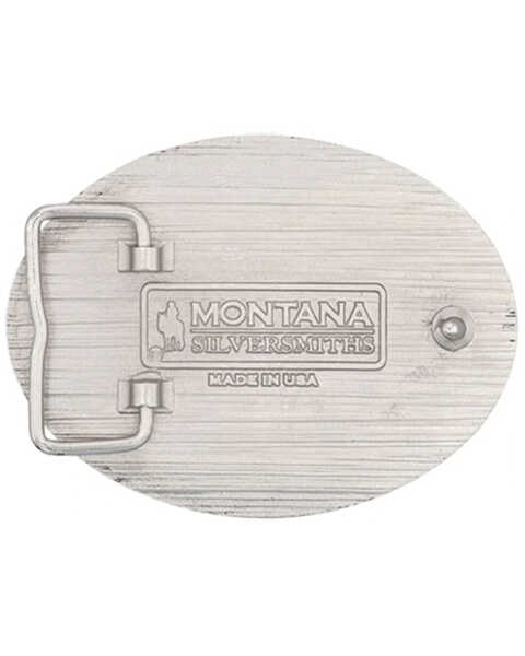Image #2 - Montana Silversmiths Men's American Heritage Belt Buckle, Silver, hi-res