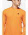 Image #4 - Wrangler Men's Riggs Crew Performance Long Sleeve Work T-Shirt, Bright Orange, hi-res
