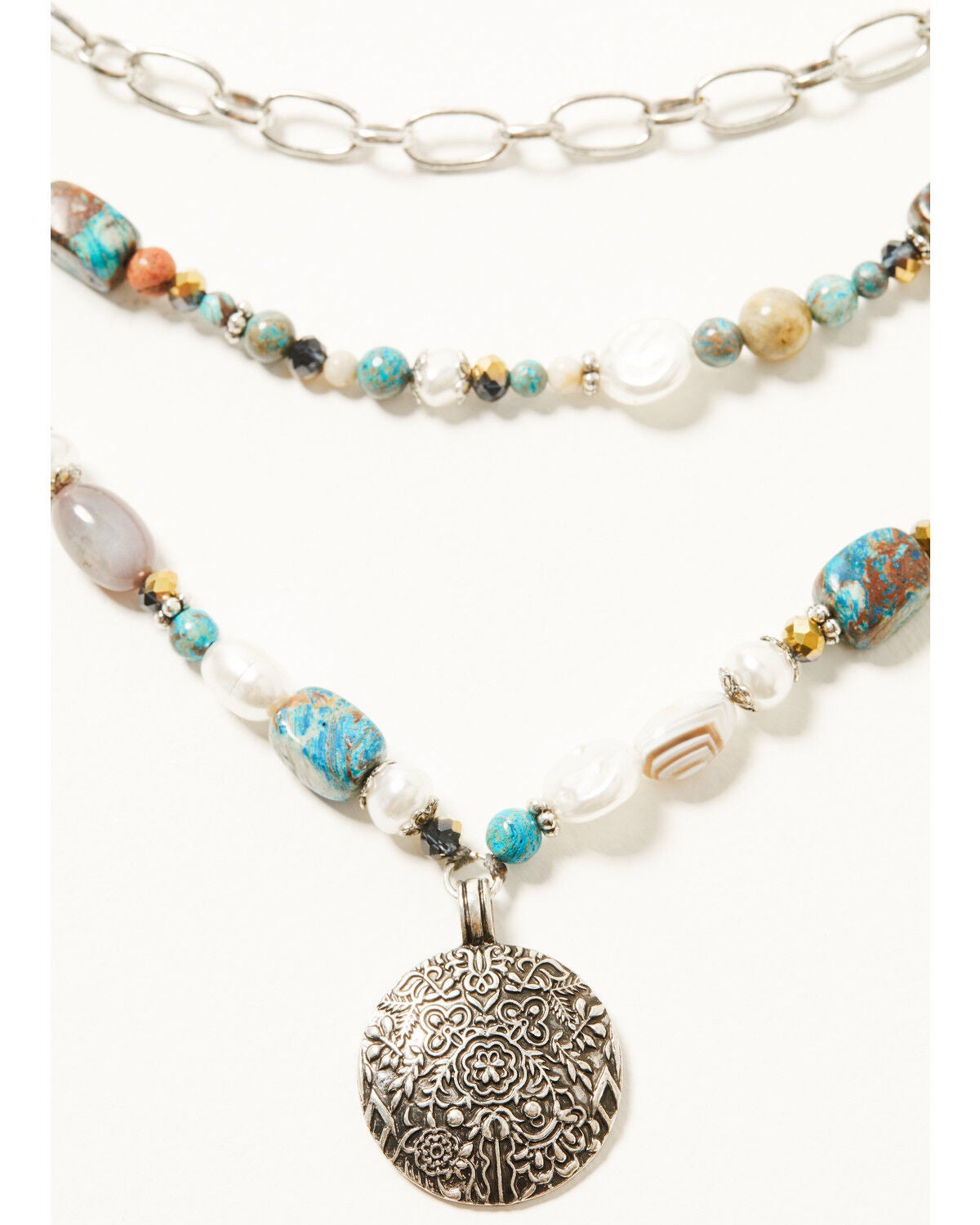 Image #2 - Shyanne Women's Gemma Layered Necklace, Silver, hi-res