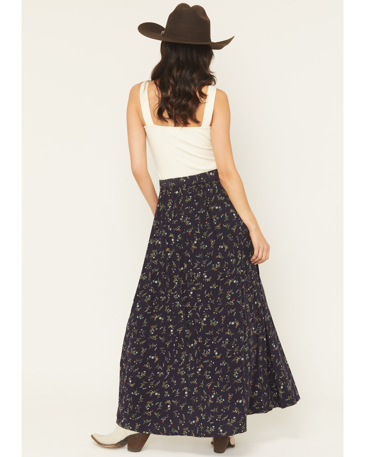 Image #3 - Idyllwind Women's Trinity Ditsy Floral Print Maxi Skirt, Indigo, hi-res